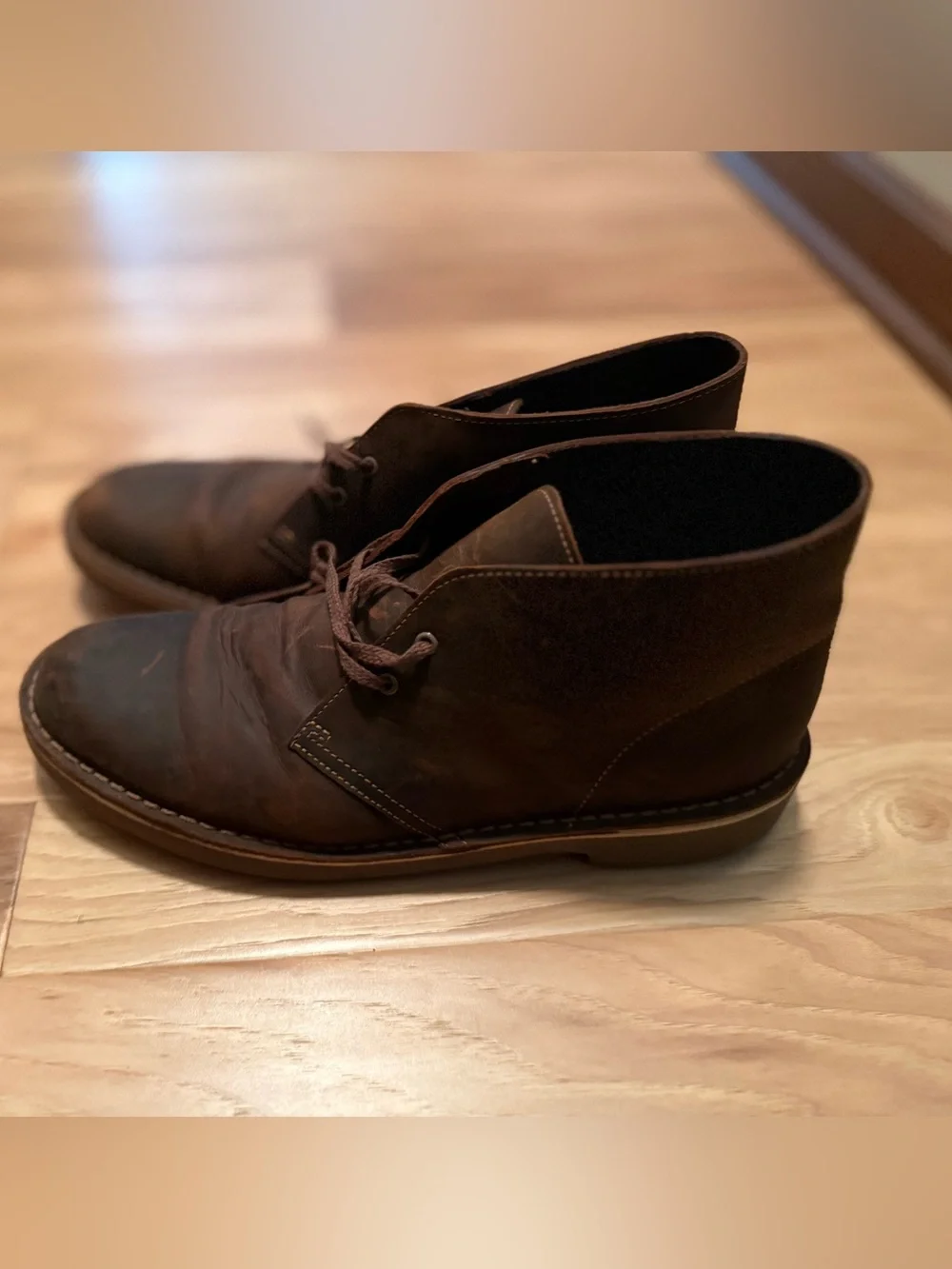 Clarks Men's Dark Brown Leather Chukka Boots
